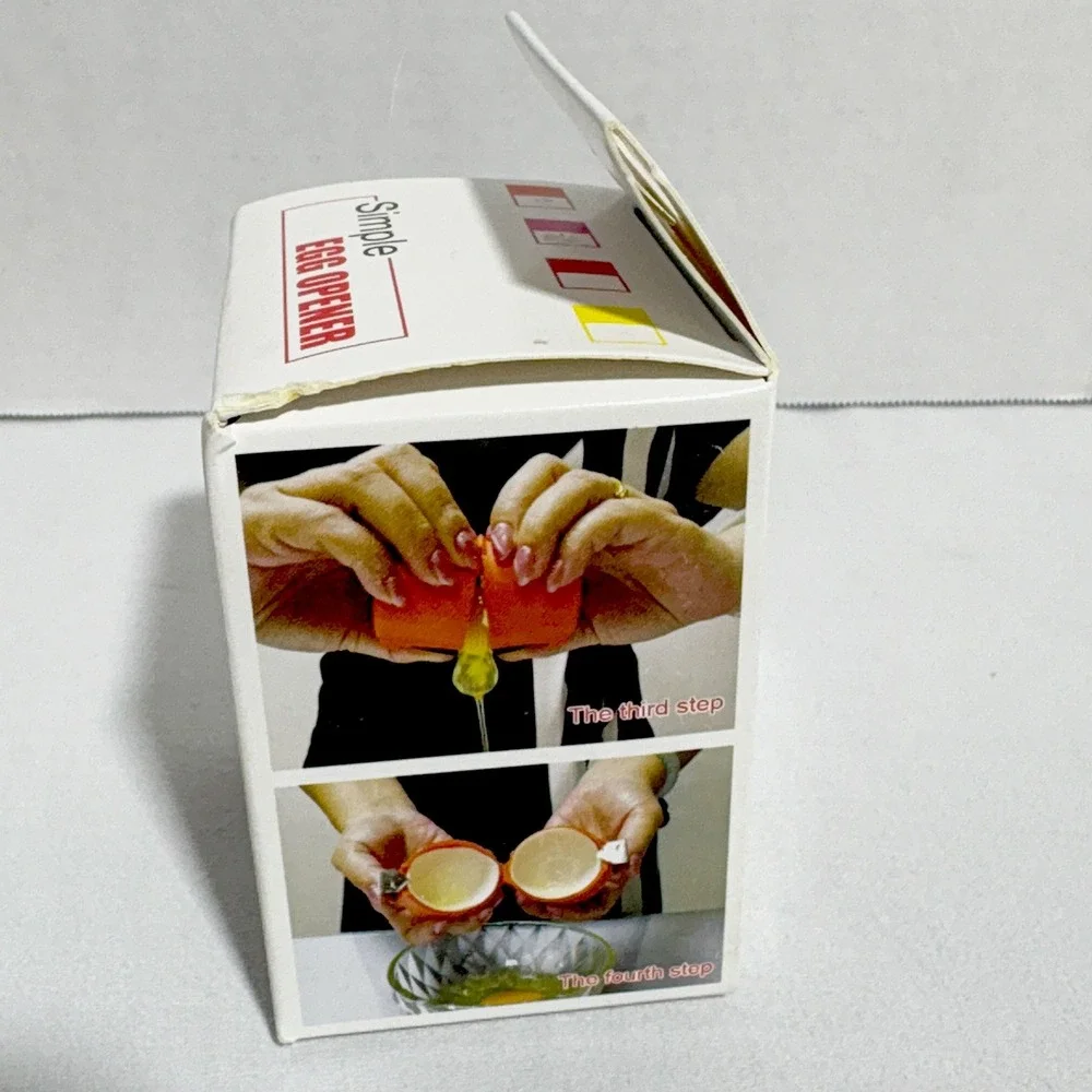 Vintage Simple Egg Opener Plastic Handheld Egg Cracker Tool SEALED